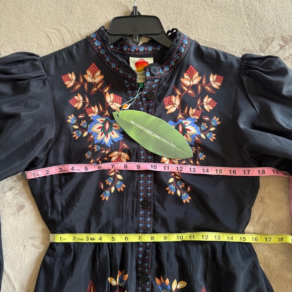 🥭FARM RIO Winter Garden Floral Print Long Sleeve Dress - Picture 10 of 13